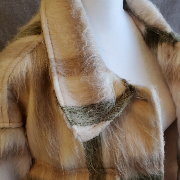 American Eagle Brushed Check Oversized Shacket Coat Size Small - Picture 10 of 11